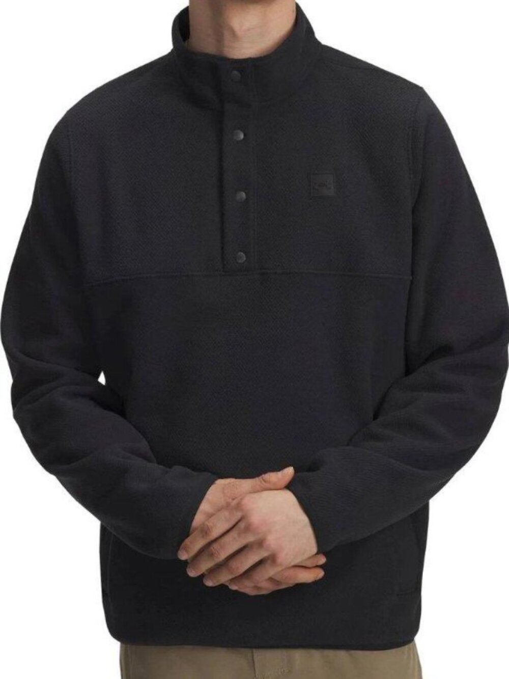 UA Under Armour Expanse Scout Fleece Men's ½ Snap Large XL Long Slv Black NW